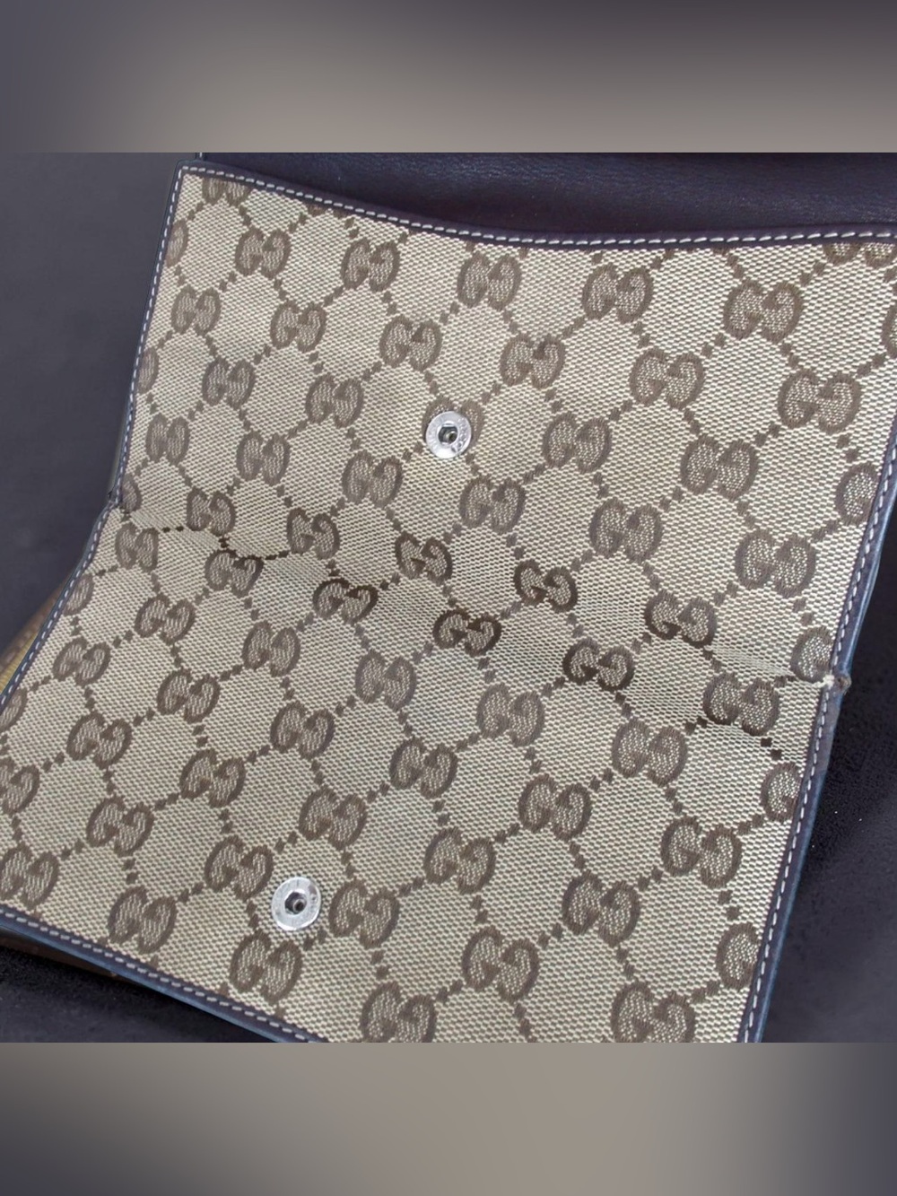 GUCCI Sherry Line Canvas/Leather Continental Wallet πβ€οΈβπ₯ - Picture 6 of 14